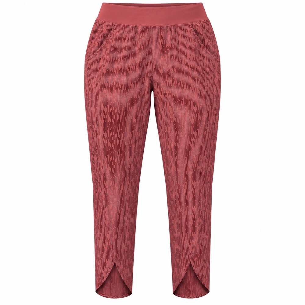 Mountain Hardwear Dynama Ankle Pant Women Small Red Dash Print Outdoor Hiking 30